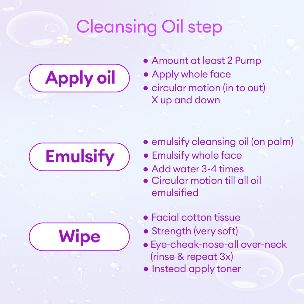 Purence Rose Essence Nourishing Cleansing Oil For All Skin Type 3 in 1 Makeup Remover 200ml