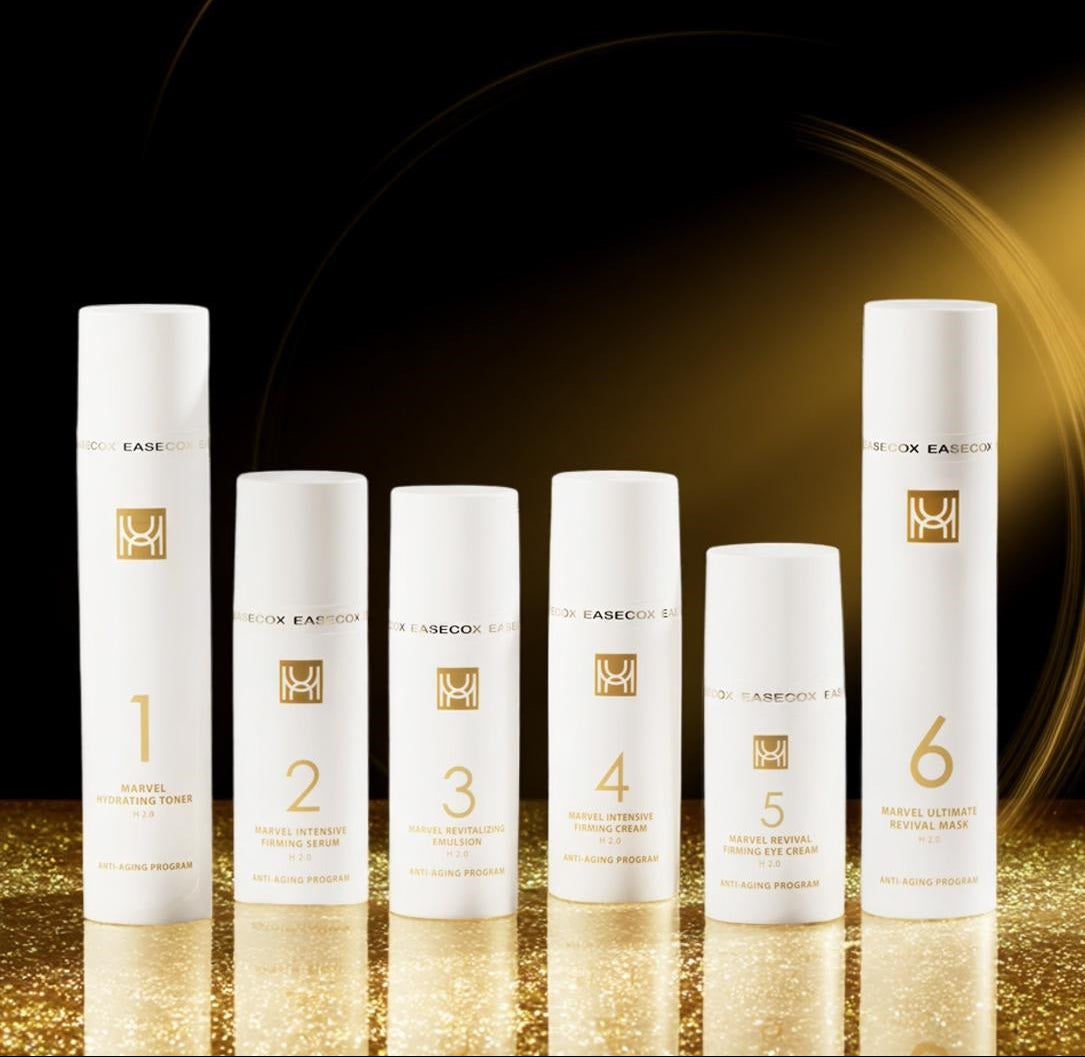 Marvel Anti-Aging H2.0 Program German Homeopathy Complete Skincare Set 1 to 6 for All Skin Type