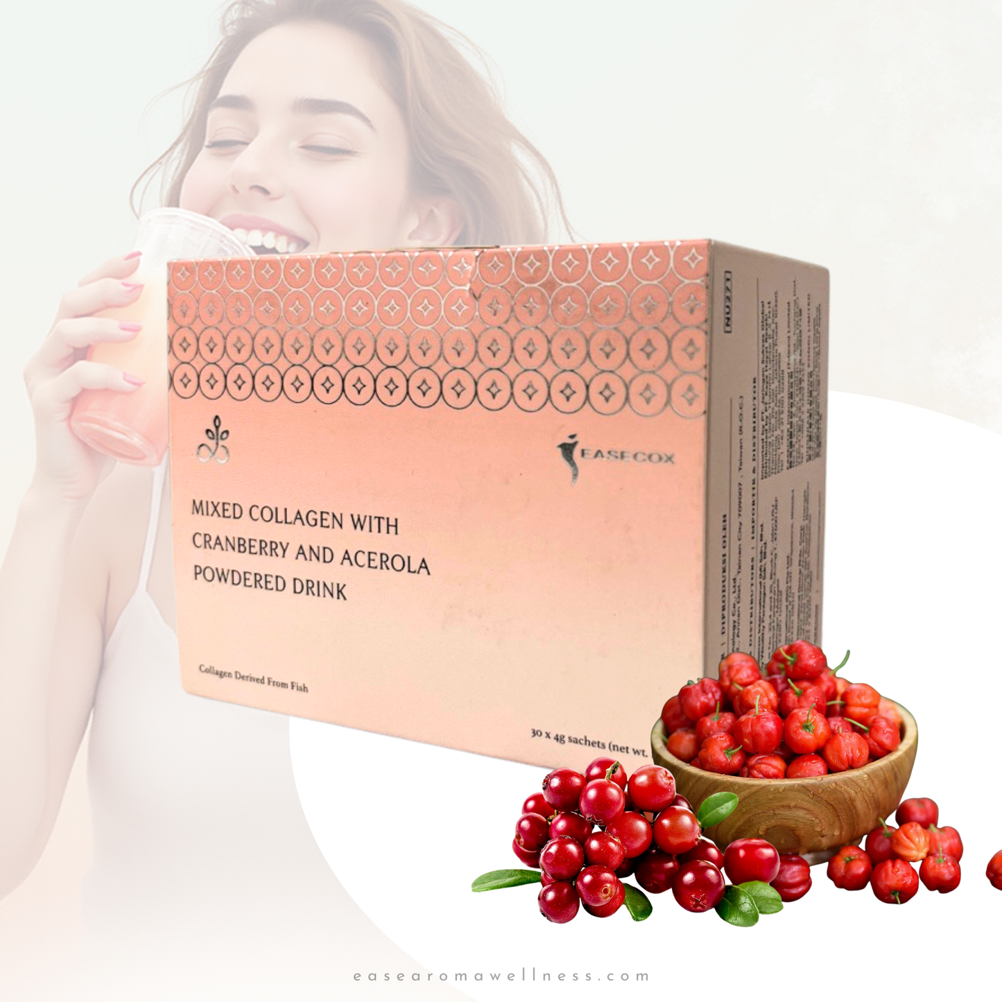 EaseNutri Mixed Collagen with Cranberry and Acerola Powdered Drink