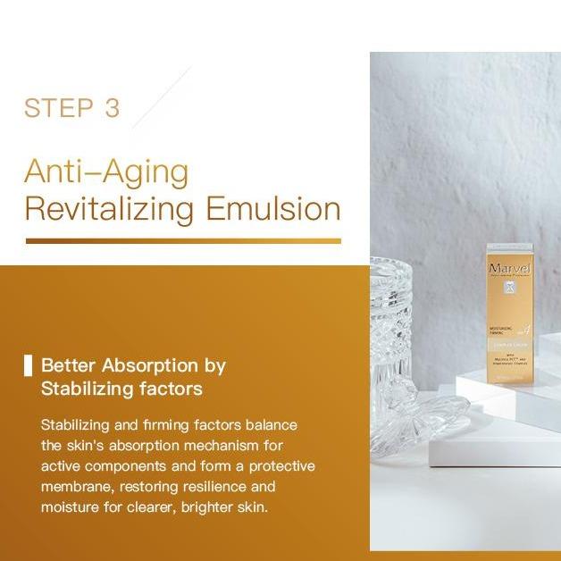 Marvel Anti-Aging H2.0 Step 3 Revitalizing Emulsion German Homeopathy for All Skin Type Skincare