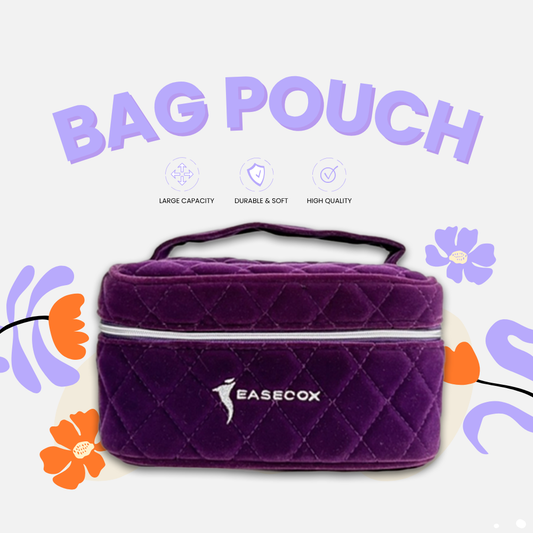 Multi-Purpose Handy Compact Elegant Purple Pouch Organizer for Essential Oils, Makeup and Toiletries