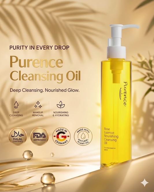 Purence Rose Essence Nourishing Cleansing Oil For All Skin Type 3 in 1 Makeup Remover 200ml